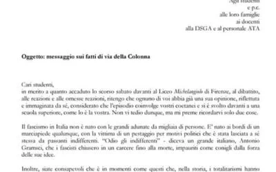 I fatti di Firenze: la lettera della Preside Annalisa Savino